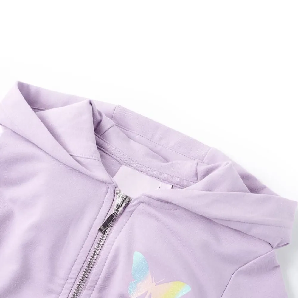 vidaXL Sudadera infantil con capucha color 92 Lila Clearance