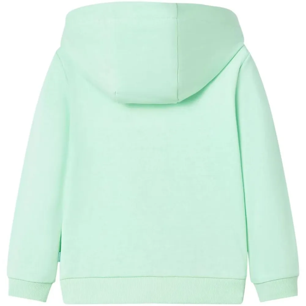 vidaXL Sudadera infantil con capucha y cremallera brillante 92 Verde Hot
