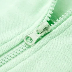 vidaXL Sudadera infantil con capucha y cremallera brillante 92 Verde Hot