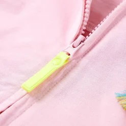 vidaXL Ropa Y Accesorios-Sudadera infantil con capucha y cremallera rosa 92