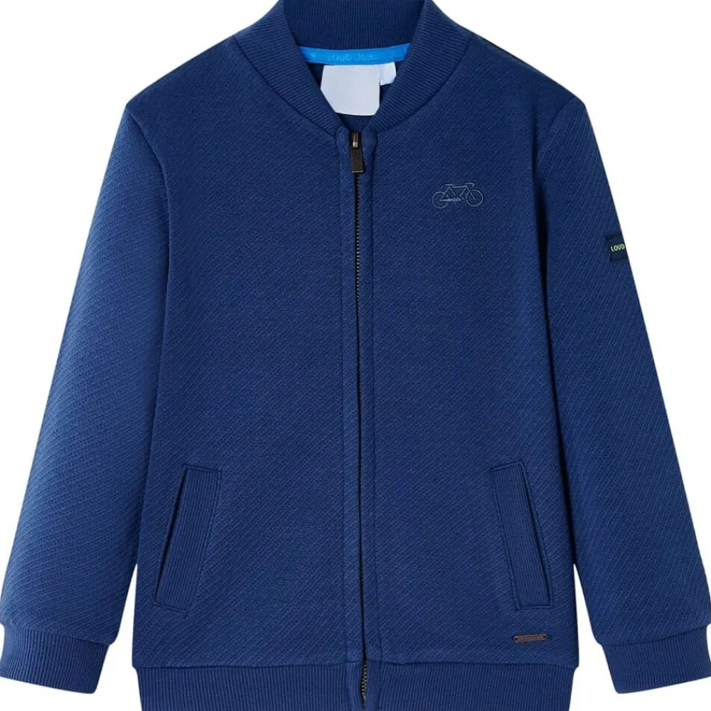 vidaXL Sudadera infantil con cremallera azul marino 92 Clearance