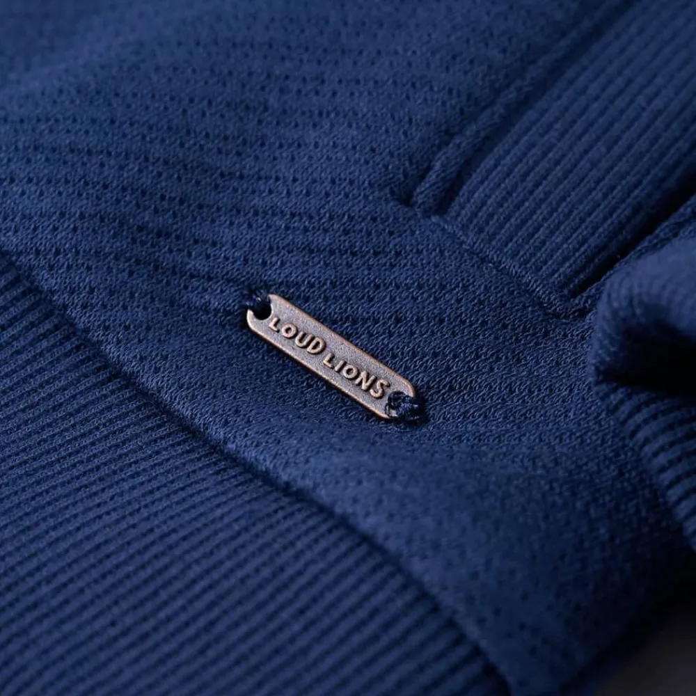 vidaXL Sudadera infantil con cremallera azul marino 92 Clearance