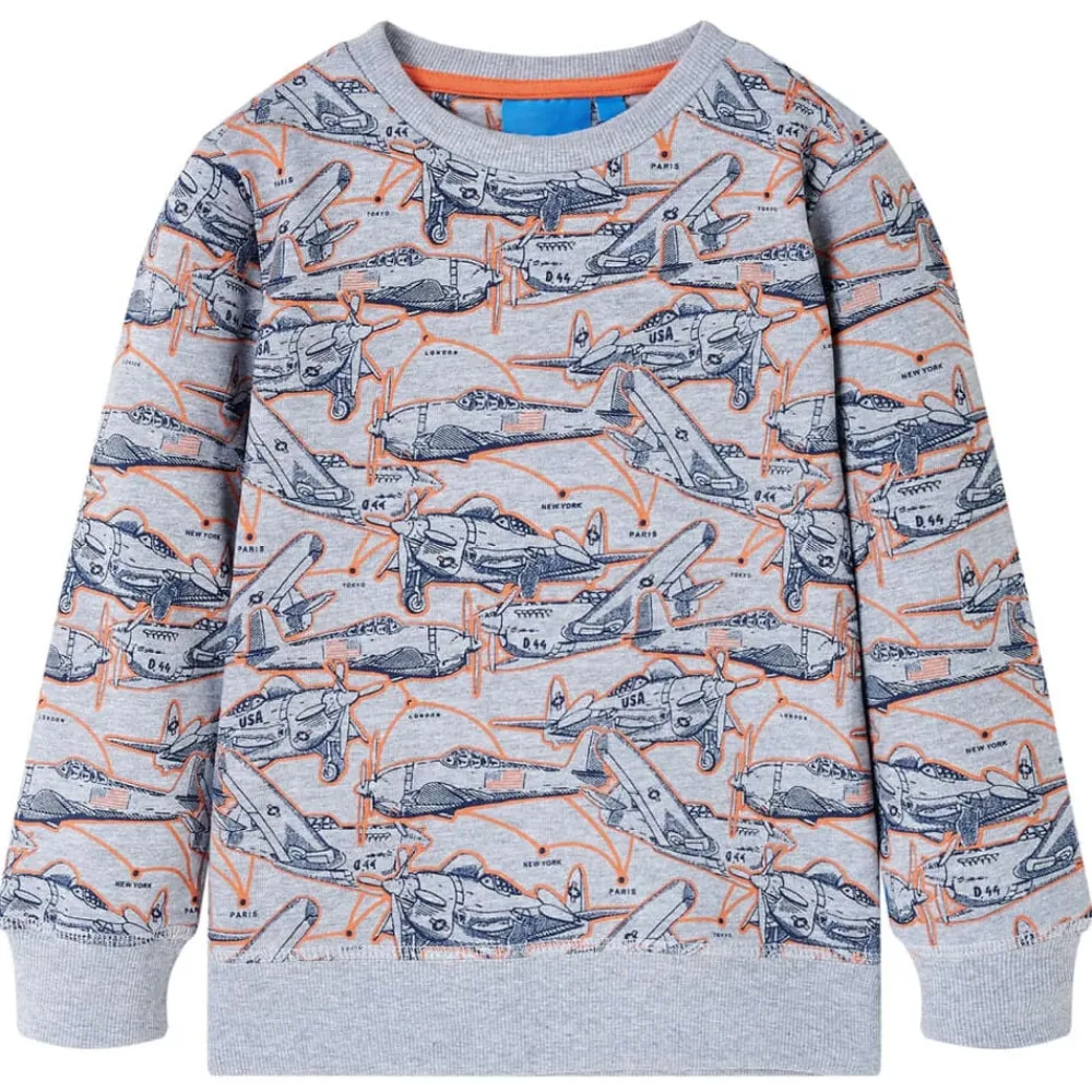 vidaXL Sudadera infantil gris mélange 92 Online