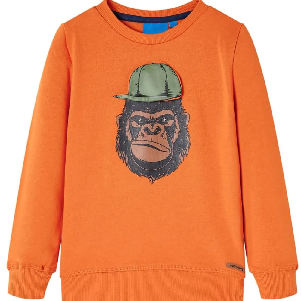vidaXL Sudadera infantil oscuro 92 Naranja