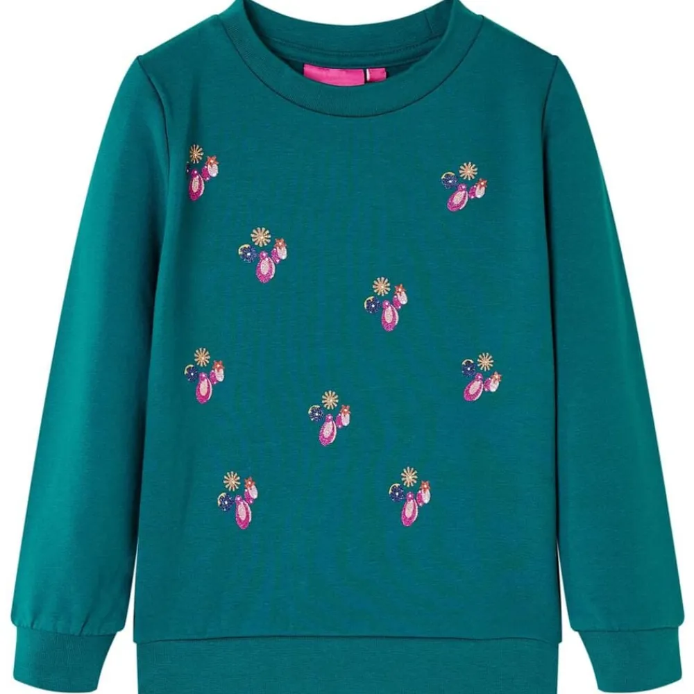 vidaXL Sudadera infantil oscuro 104 Verde Online
