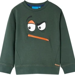 vidaXL Ropa Y Accesorios-Sudadera infantil verde oscuro 92
