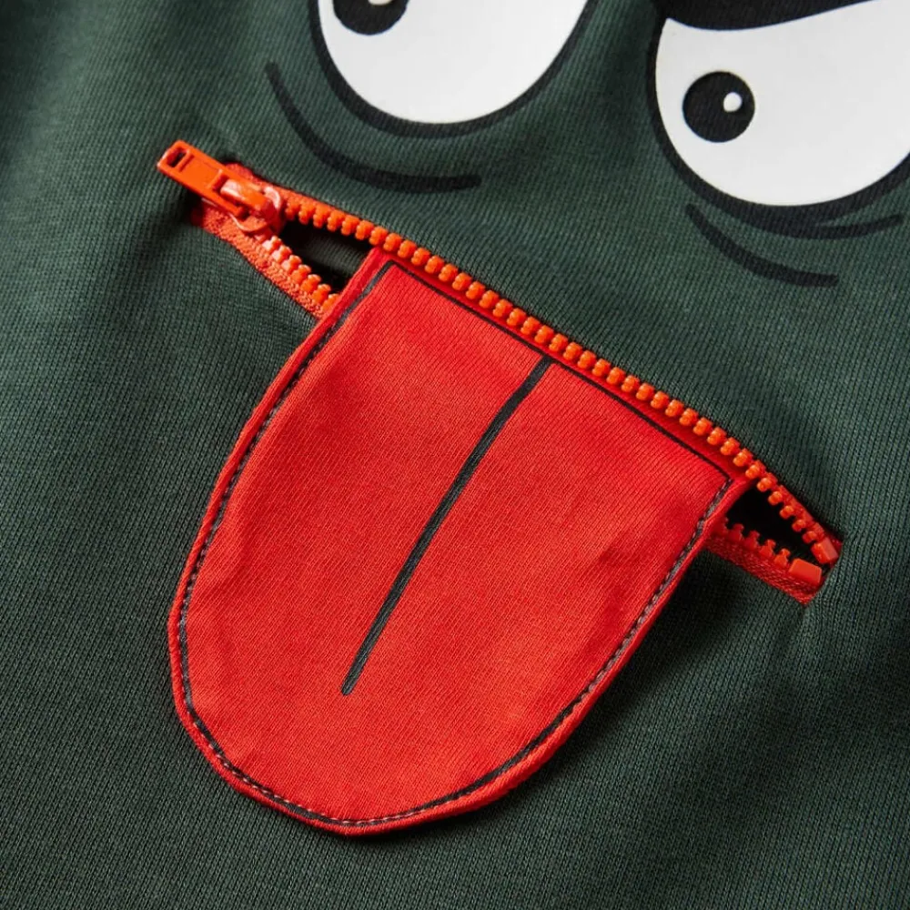 vidaXL Ropa Y Accesorios-Sudadera infantil verde oscuro 92
