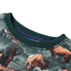 vidaXL Ropa Y Accesorios-Sudadera infantil verde oscuro 92