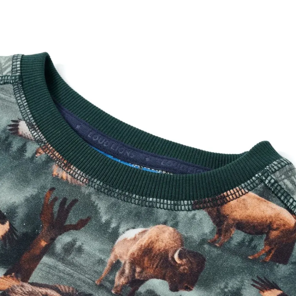 vidaXL Ropa Y Accesorios-Sudadera infantil verde oscuro 92