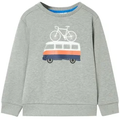 vidaXL Sudadera para niños caqui claro mélange 92 New