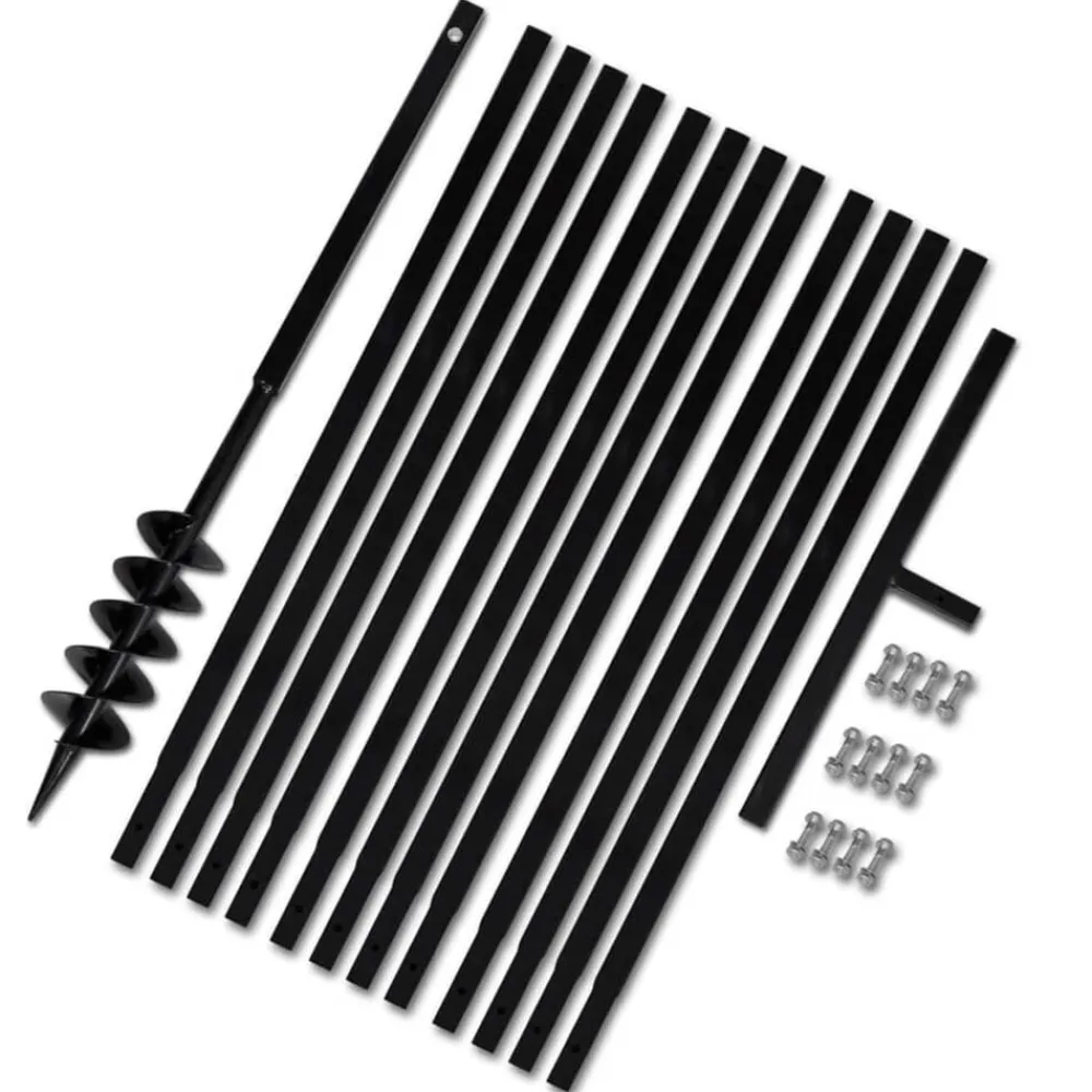 vidaXL Taladro De Tierra Con Mango 100 mm Con Tubo De Extensión 13 M Acero Hot