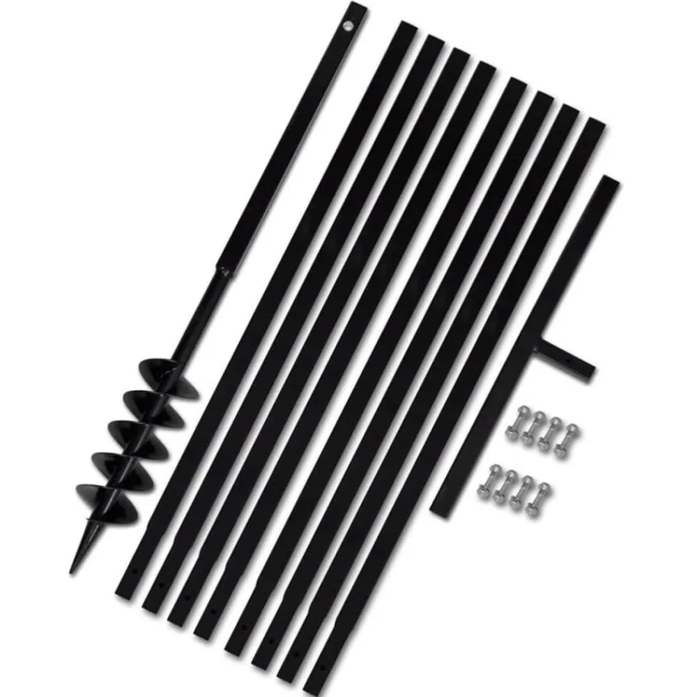 vidaXL Taladro De Tierra Con Mango 100 mm Con Tubo De Extensión 9 M Acero Sale