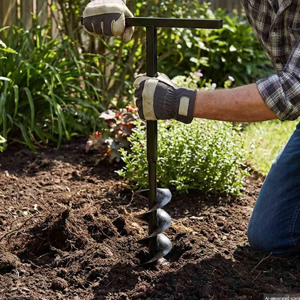 vidaXL Taladro De Tierra Con Mango 100 mm Con Tubo De Extensión 9 M Acero Sale