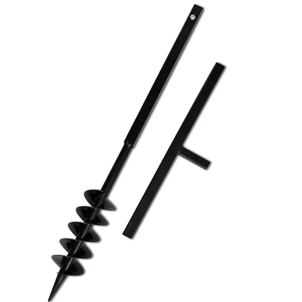 vidaXL Taladro De Tierra Con Mango 100 mm Con Tubo De Extensión 9 M Acero Sale