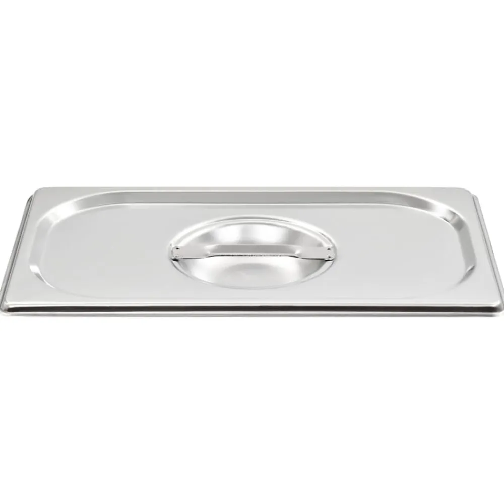 vidaXL Cocina Y Comedor-Tapas para bandejas Gastronorm 1/4 acero inoxidable 4 unidades