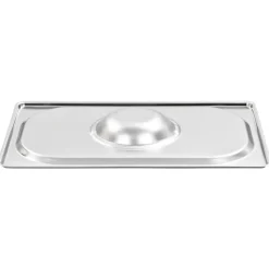 vidaXL Cocina Y Comedor-Tapas para bandejas Gastronorm 1/4 acero inoxidable 4 unidades