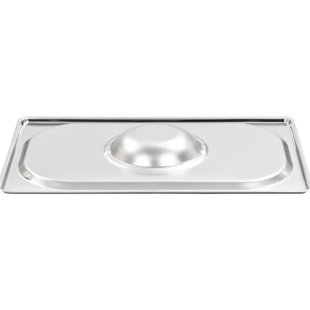 vidaXL Cocina Y Comedor-Tapas para bandejas Gastronorm 1/4 acero inoxidable 4 unidades
