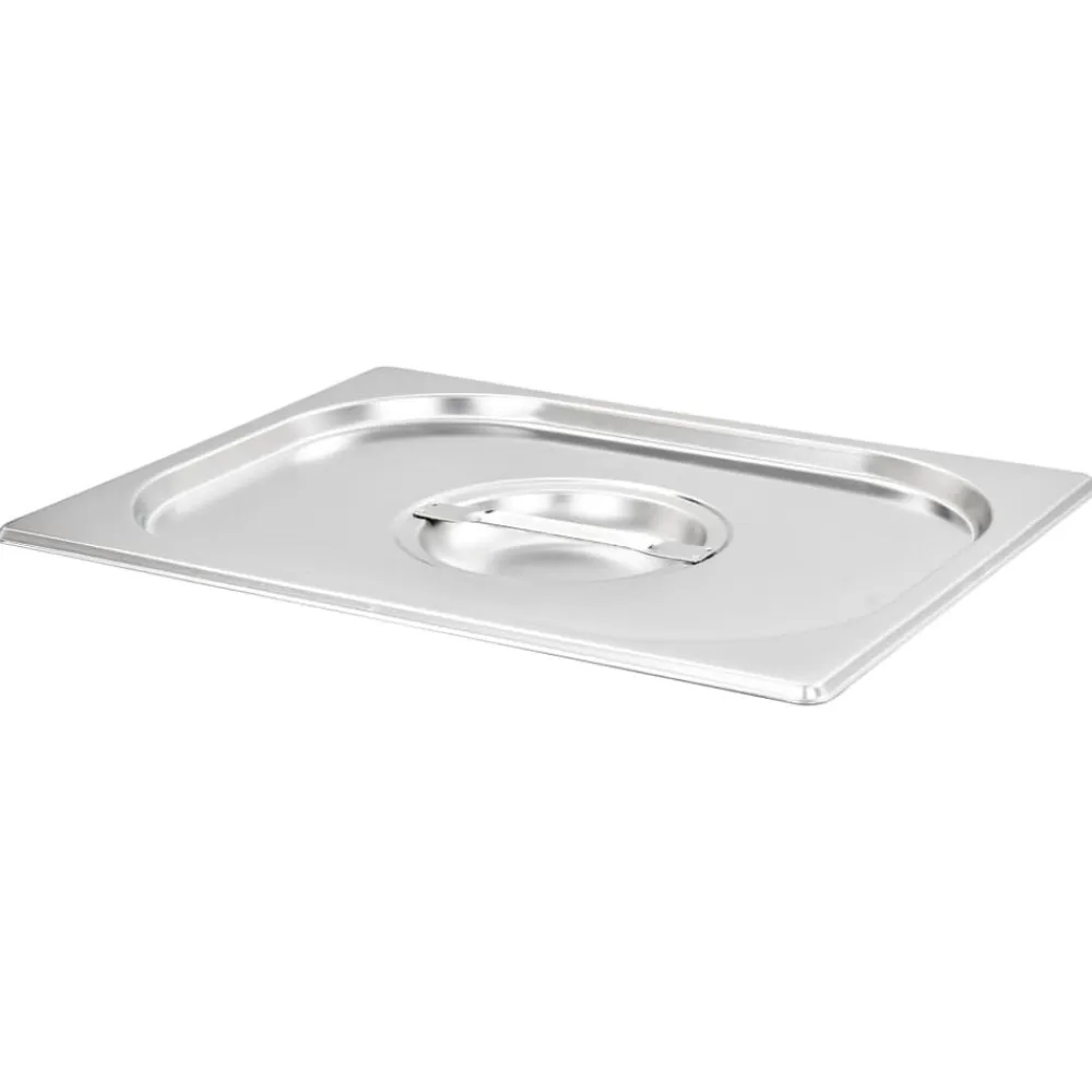 vidaXL Cocina Y Comedor-Tapas para bandejas Gastronorm 1/2 acero inoxidable 2 unidades