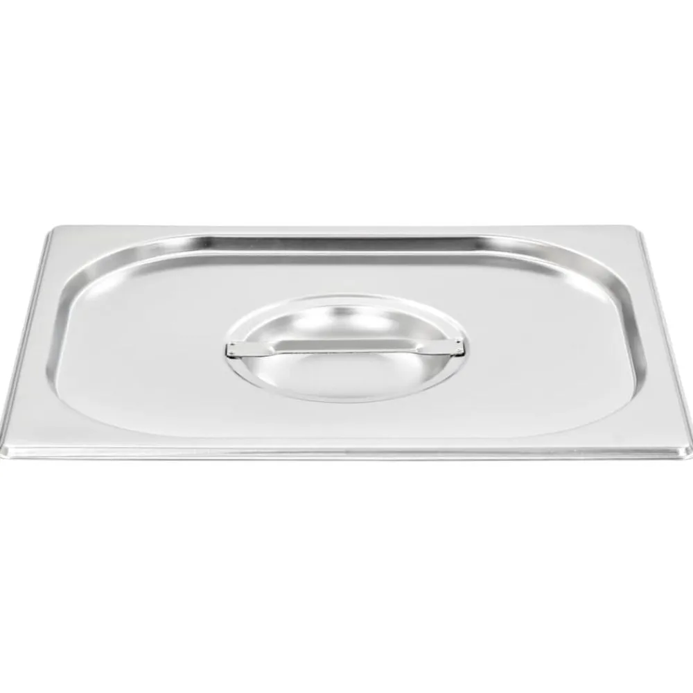 vidaXL Cocina Y Comedor-Tapas para bandejas Gastronorm 1/2 acero inoxidable 2 unidades