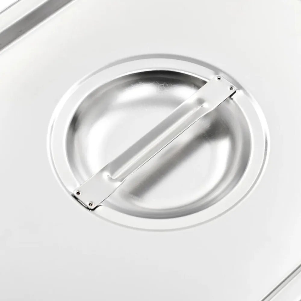 vidaXL Cocina Y Comedor-Tapas para bandejas Gastronorm 1/2 acero inoxidable 2 unidades