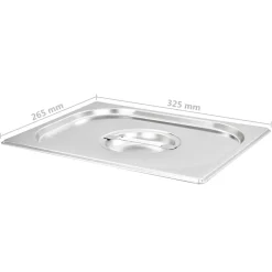 vidaXL Cocina Y Comedor-Tapas para bandejas Gastronorm 1/2 acero inoxidable 2 unidades