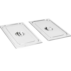 vidaXL Tapas para bandejas Gastronorm 1/1 acero inoxidable 2 unidades Best