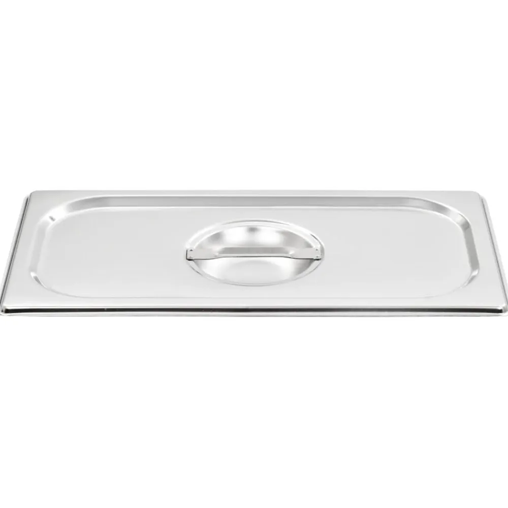 vidaXL Tapas para bandejas Gastronorm 1/3 acero inoxidable 4 unidades Clearance