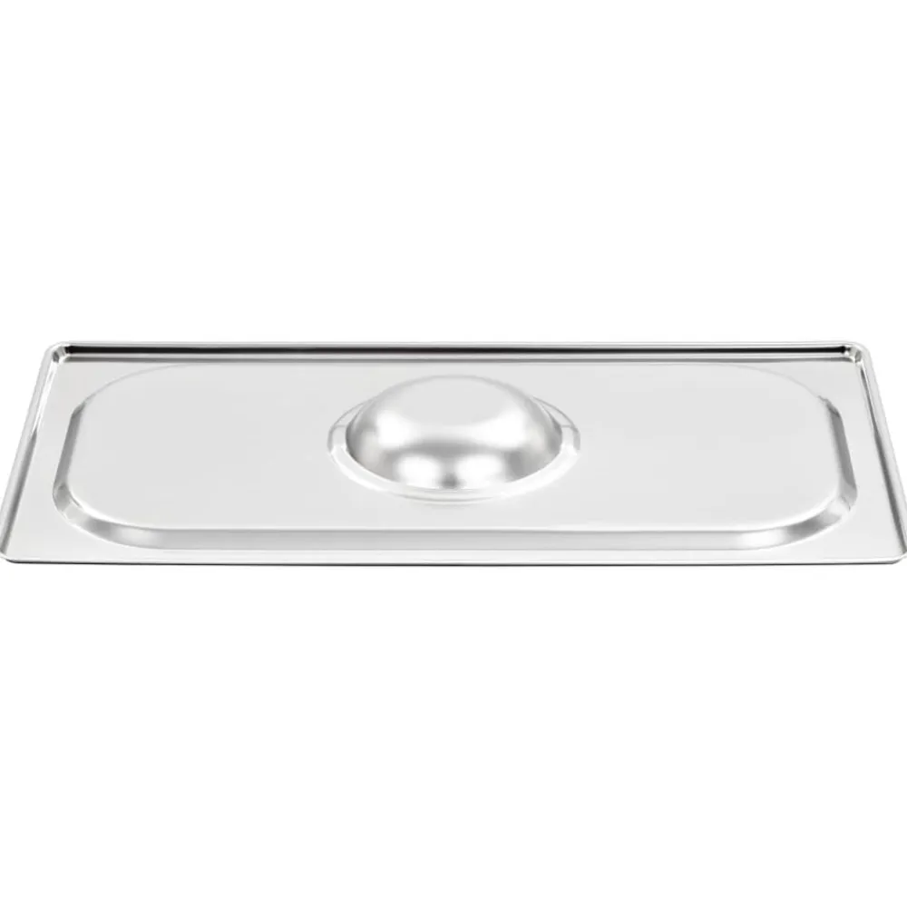 vidaXL Tapas para bandejas Gastronorm 1/3 acero inoxidable 4 unidades Clearance