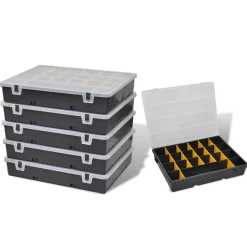 vidaXL Accesorios De Bricolaje-Torre de 6 cajas de herramientas,