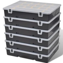 vidaXL Accesorios De Bricolaje-Torre de 6 cajas de herramientas,