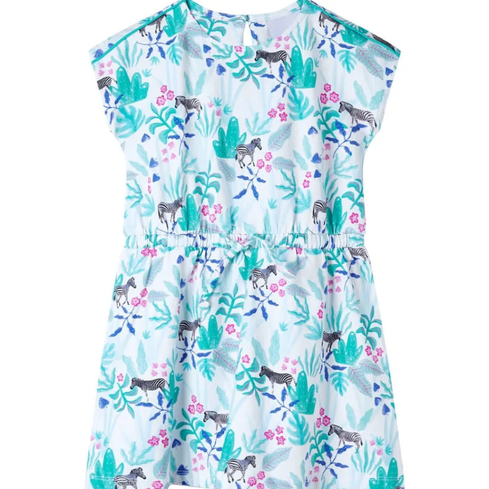 vidaXL Vestido infantil color crudo y verde menta oscuro 104 Online