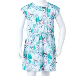 vidaXL Vestido infantil color crudo y verde menta oscuro 104 Online