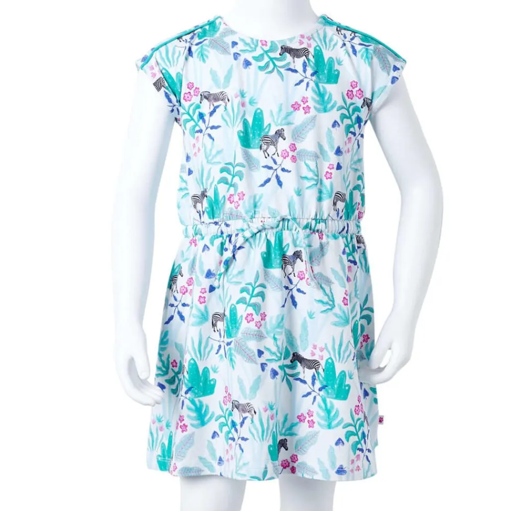 vidaXL Vestido infantil color crudo y verde menta oscuro 104 Online