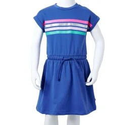 vidaXL Vestido infantil con cordón azul cobalto 104 Clearance