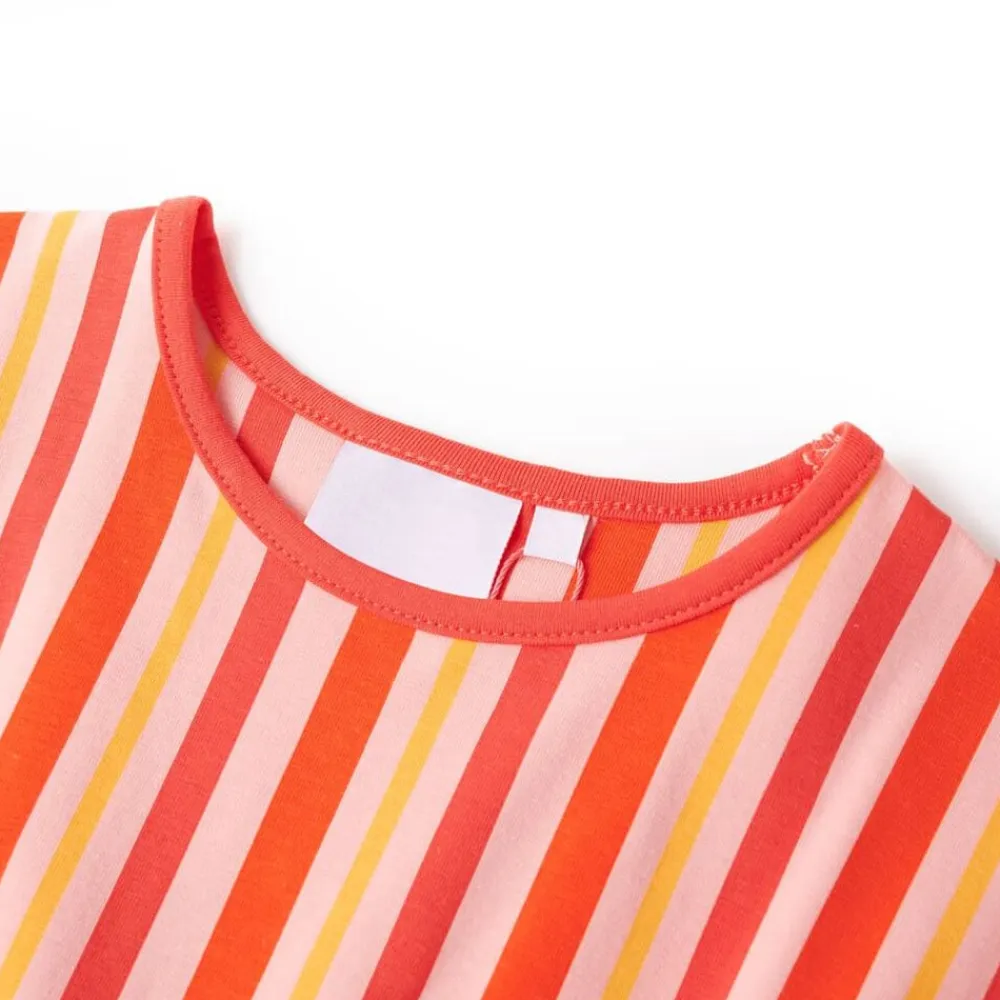 vidaXL Vestido infantil con cordón rosa y rojo 104 Clearance