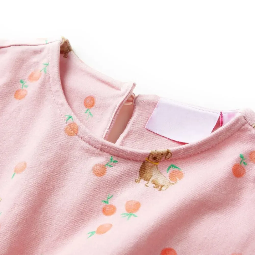 vidaXL Ropa Y Accesorios-Vestido infantil con cordón naranja claro 116