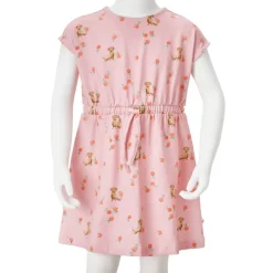 vidaXL Ropa Y Accesorios-Vestido infantil con cordón naranja claro 116
