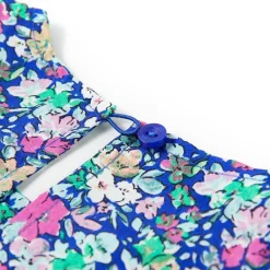vidaXL Ropa Y Accesorios-Vestido infantil de mangas con volantes azul cobalto 92