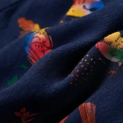 vidaXL Ropa Y Accesorios-Vestido infantil de manga larga azul marino 104
