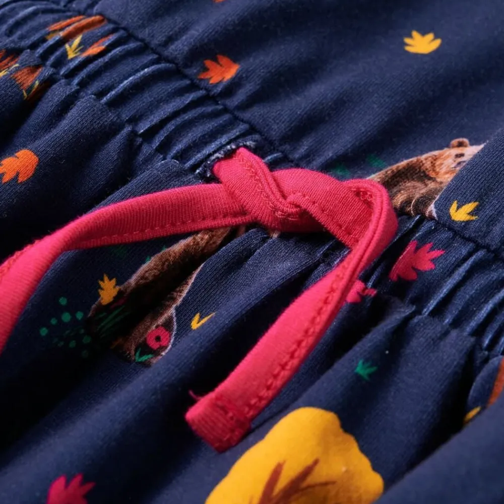 vidaXL Vestido infantil de manga larga cordón azul marino 92 Best