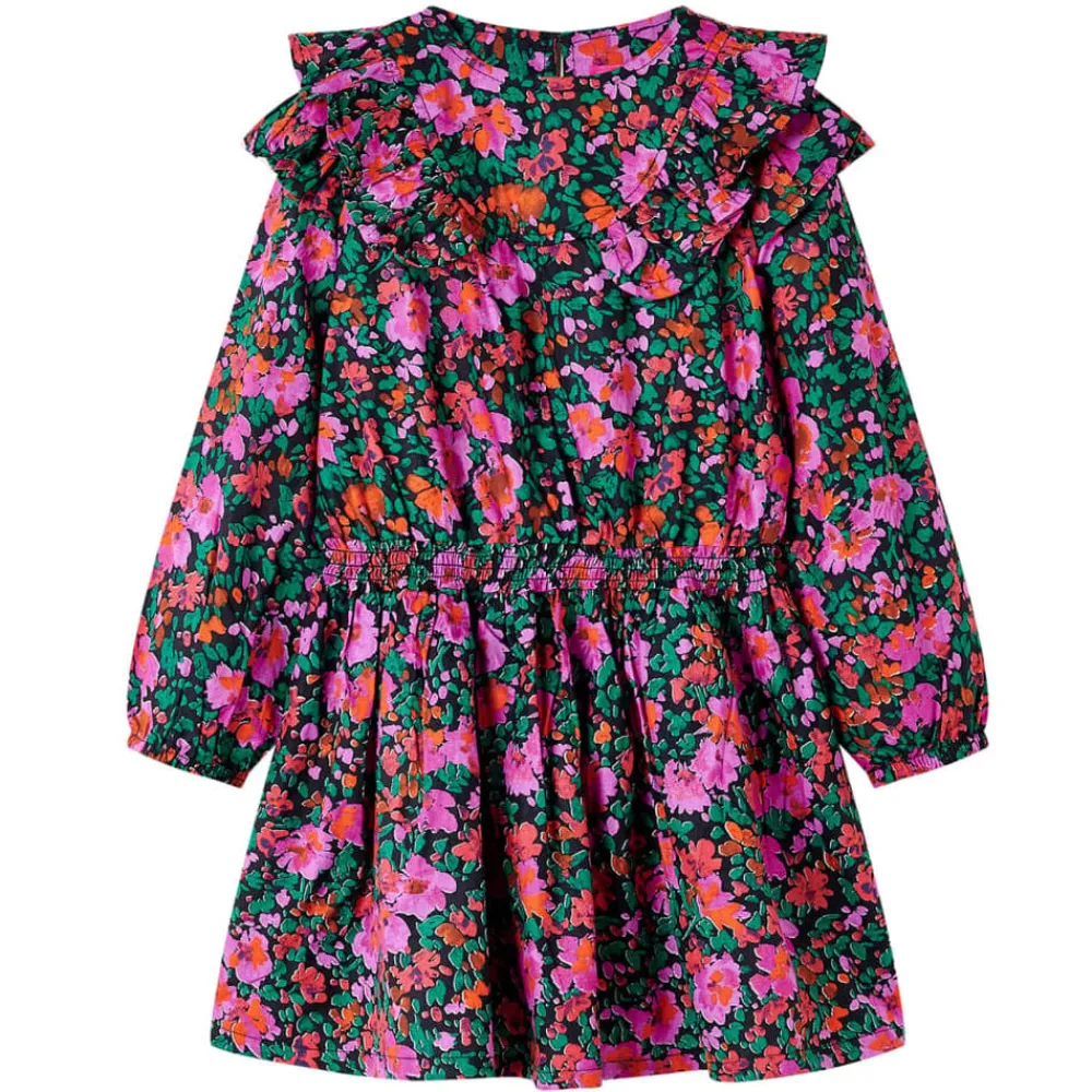 vidaXL Vestido infantil de manga larga rosa chillón 92 Sale