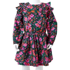 vidaXL Vestido infantil de manga larga rosa chillón 92 Sale