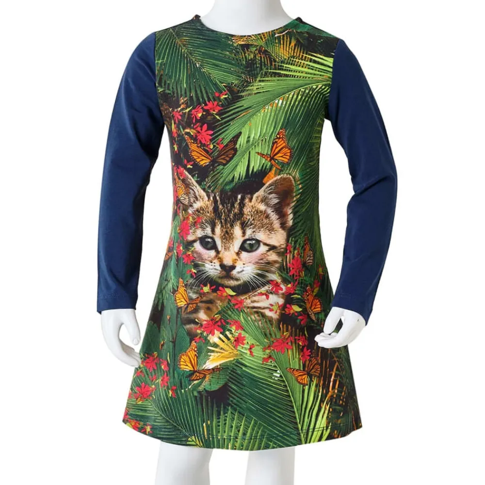 vidaXL Ropa Y Accesorios-Vestido infantil de manga larga 104