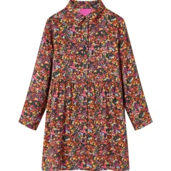 vidaXL Ropa Y Accesorios-Vestido infantil de manga larga multicolor 104