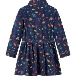 vidaXL Vestido infantil de manga larga azul marino 92 Best