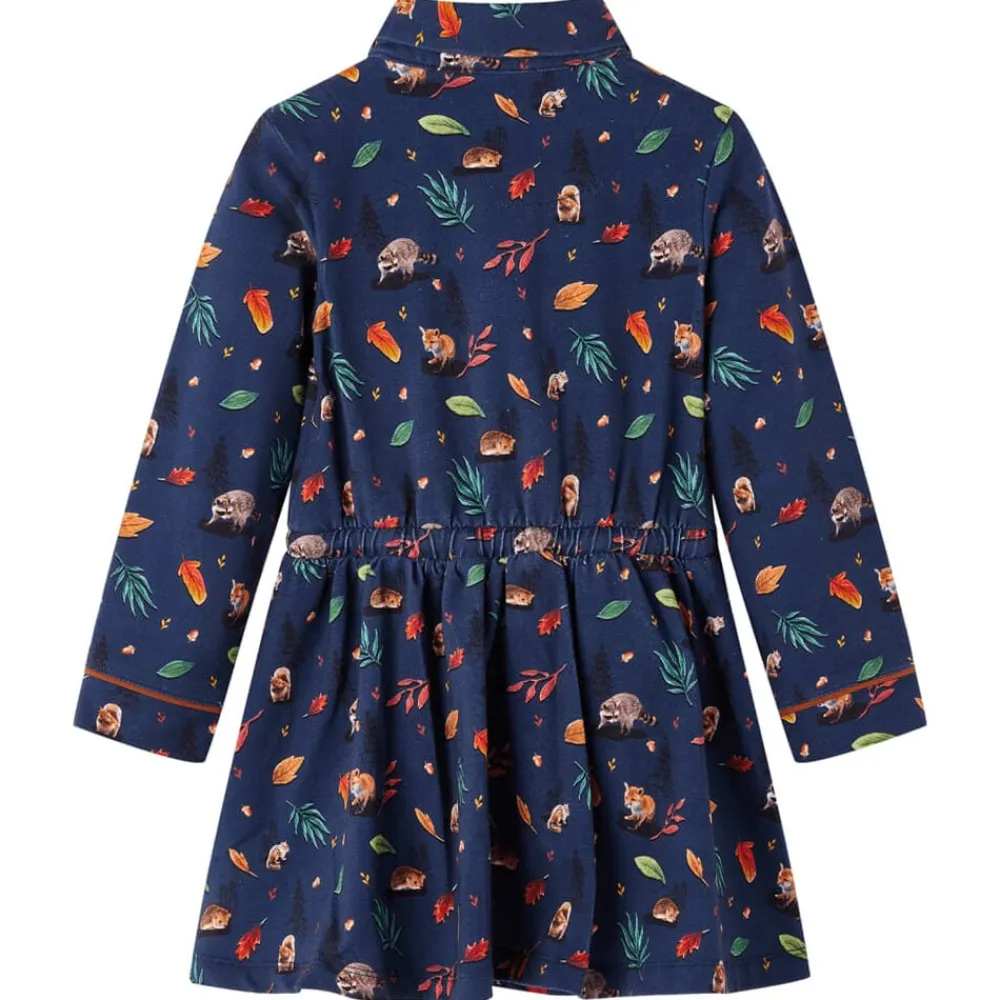 vidaXL Vestido infantil de manga larga azul marino 92 Best