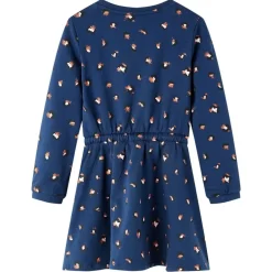 vidaXL Vestido infantil de manga larga azul marino 104 Best
