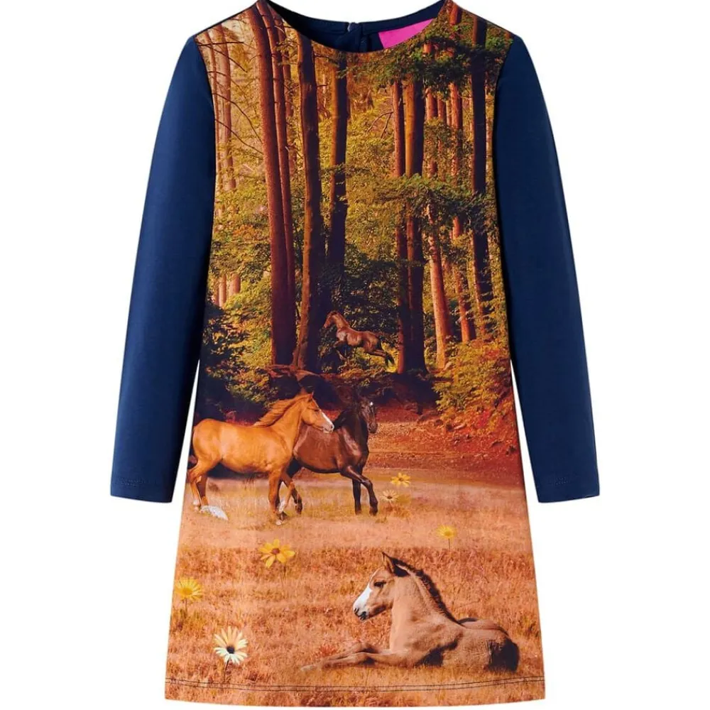 vidaXL Ropa Y Accesorios-Vestido infantil de manga larga 104