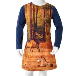 vidaXL Ropa Y Accesorios-Vestido infantil de manga larga 104