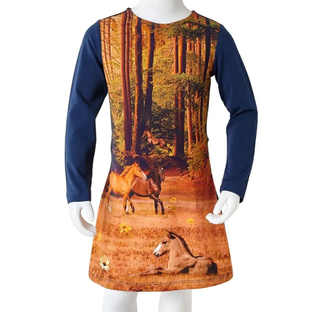 vidaXL Ropa Y Accesorios-Vestido infantil de manga larga 104